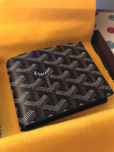 goyard black wallet|authentic goyard wallet.